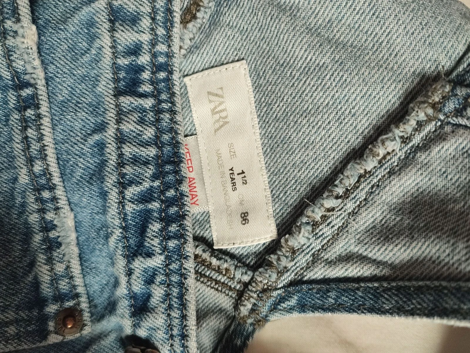Jardinierrokje in spijkerstof | Jupe-salopette jeans (86cm) - Zara – photo 4
